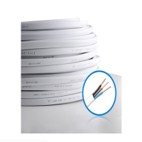 国产定制 德力西 电源线 电线电缆三芯软护套线RVV3*/4平方线单米 白色3*4平方