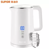 苏泊尔（SUPOR）电水壶热水壶 保温 电热水壶全钢无缝电子调温 304不锈钢烧水壶开水壶 实时温显 SW-15J68A
