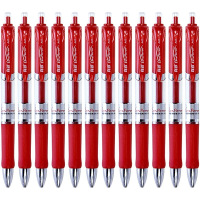 真彩 A47 0.5 红色 按动中性笔君豪 12支/盒 按动型水笔 签字笔 办公用水笔 办公用品