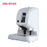 得力T500自动财务凭证装订机 灰色 财务装订机 热熔铆管装订机 电动档案打孔机