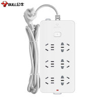 公牛(BULL) 新国标插座/插线板/插排/排插/接线板/拖线板 GN-109K 6位总控 全长5米