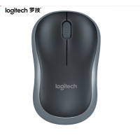 罗技(Logitech)M185(M186) 鼠标 无线鼠标 办公鼠标 对称鼠标 黑色灰边 带无线2.4G接收器