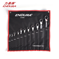 力易得(ENDURA)11件套全抛光双梅扳手 双头梅花扳手组套 E1532 1套