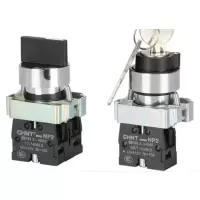 Aibik 正泰按钮开关组合装 （二位自锁旋钮NP2-BD21+常闭接触组NP2-BE102）