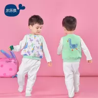 米乐鱼幼儿小马甲童装 宝宝早晚防着凉上衣儿童无袖衣服四季通用保暖背心坎肩