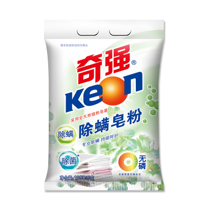 奇强 keon 除螨皂粉1.058kg*1袋 无磷除菌洗衣粉天然皂粉