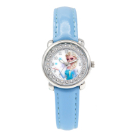 迪士尼(Disney)儿童手表 女孩冰雪奇缘小学生手表艾莎公主夜光指针石英表 粉色(大钻款) FZ-54172