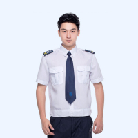 谋福615谋福 615 新式物业保安服短袖衬衣保安衣服夏季制服夏装工作服套装(尺码180白色短袖衬衣送 配件)