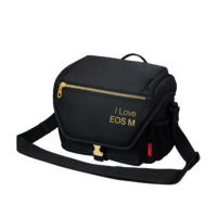 佳能(Canon)相机包/数码单反摄影包 适用于5D4 80D 77D 6d2 800D EOS M黑金单肩包