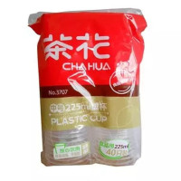 茶花 中号225ML(1*40) 塑料杯 3707(计价单位:包)(BY)