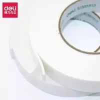 得力30411 泡棉双面胶带 海绵胶 泡沫棉双面胶带 海绵强力型粘广告 18mm宽