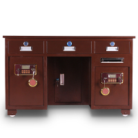 【一鹏】保险桌1.3米财务办公桌带保险柜的家用电子锁投币型保险桌