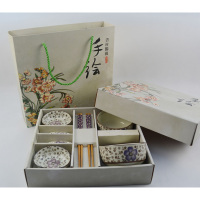 尚之木(SHANGZHIMU) 碗筷套装 日式手绘仿古釉系列—八件套SZM-34