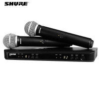 舒尔(Shure)BLX288/PG58无线话筒舞台演出会议 一拖二双手持麦克风