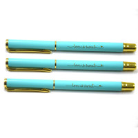 真彩钢笔学生用钢笔礼盒装成人办公练字书写美工钢笔FP6856钢笔 青色笔杆0.38mm/支