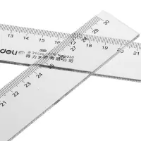 得力（deli）6230 塑料直尺学生尺子文具绘图制图刻度尺30cm 单个装