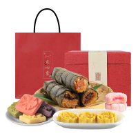 悠享时YOTIME 端午节蛋黄鲜肉粽子礼盒 豆粽碱水粽咸粽长条粽 桂花绿豆糕组合装企业团购送礼佳品