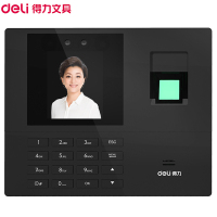 得力(deli) 34521人脸考勤机 脸部识别考勤机 指纹打卡机 指纹式签到机 免安装软件