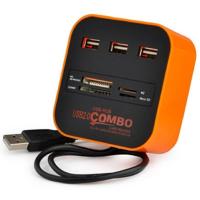 （HD）酷比客(L-CUBIC) 橙色 USB2.0 HUB 3Port带读卡器 LCHC01OR (单位：根)