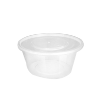圆形餐盒 300ml一次性外卖透明塑料打包盒汤碗保鲜盒 450套 RYYX300