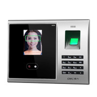 得力 3749 人脸考勤机指纹式 打卡机面部识别人脸考勤机免安装