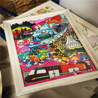 作品装裱 A3作品装裱 带有机玻璃 字画装裱画框书法毛笔宣纸空白框架表外书画挂墙