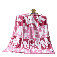 迪士尼(DISNEY)毛毯 米奇童话护肤毯 粉色 1.5m*2m