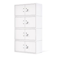 中伟文件柜办公柜矮柜单节钢制铁皮柜资料柜档案柜储物柜分体五节柜组合四节