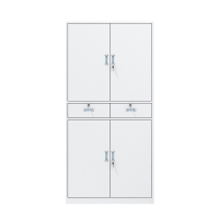 中伟文件柜铁皮柜办公柜钢制资料储物档案凭证上下铁门中二斗柜