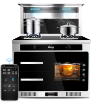 Reg雷哲 集成灶一体灶家用二星消毒柜侧吸式一体下排式侧吸油烟机环保灶烟灶套餐 K1-A