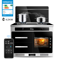 Reg雷哲 集成灶一体灶家用二星消毒柜侧吸式一体下排式侧吸油烟机环保灶烟灶套餐 K1-G