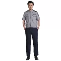 保安制服夏季短袖套装灰色