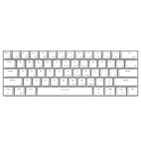 黑爵(AJAZZ) i610T蓝牙双模机械键盘 办公键盘 白光 61键 便携 多设备 苹果mac 白色 青轴