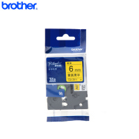 兄弟(brother)TZe-Z611 6mm色带 黄底黑字 适用于兄弟标签机 PT-P700 7600 2700