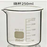 玻璃烧杯 250ml 化学实验室器材带刻度实验室烧杯 单只装