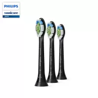 飞利浦(PHILIPS) 电动牙刷头 钻石亮白 3支装 黑色 HX6063/96适配HX9352/9372/6874