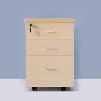 中伟办公柜矮柜文件柜三抽屉柜带锁落地式办公桌下小柜子储物柜