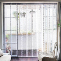 夏季透气空调门帘防蚊隔断卧室帘子透明PVC塑料软门帘防油烟家用高2米,宽1.4米(宽70*70)*2