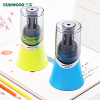 三木(SUNWOOD)5937蓝色电动削笔机 绘画美术专用电动卷笔刀削笔刀电池/USB多功能