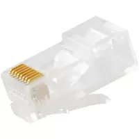 鑫网通(XWT) rj45 监控网线水晶头电脑海康威视超5五类电话网络连接头屏蔽8芯 100个/盒