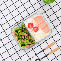 佰丽1000ml分格玻璃餐盒套装