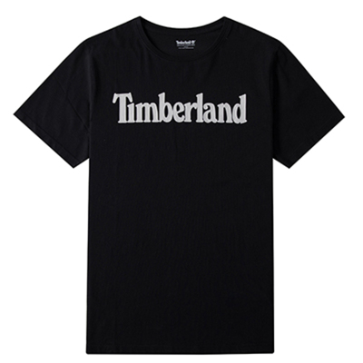 Timberland添柏岚男装新款圆领印花短袖T恤A1NAI黑白