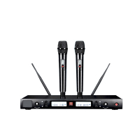 攀战 手持麦克风一拖二 无线话筒 黑色