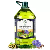 添加山茶油亚麻籽油食用植物调和油非转基因压榨食用油4.5L植物油