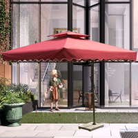 蓝鼎 2.2m四股遮阳伞户外遮阳伞 YRG-024 酒红