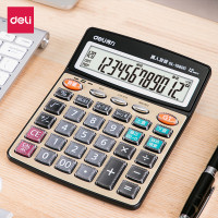 得力1559C 语音查数计算器(银色)水晶按键 商务型会计专用大号真人发音计算机器智能(5台起订)