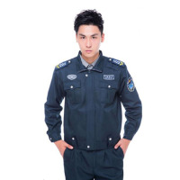 谋福631新式保安服春秋套装物业安保执勤制服西服工作制服([尺寸170]墨绿色拉链款高棉款+送全套配件