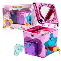 简动文创创意玩具首饰盲盒 惊喜百宝箱彩金版JD-66739 粉蓝紫三个颜色随机发货