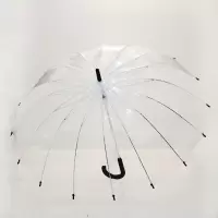 TUGPT JH 透明长柄雨伞 透明伞自动广告伞创意雨伞