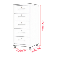 中伟文件柜矮柜铁皮档案柜黑色五斗柜